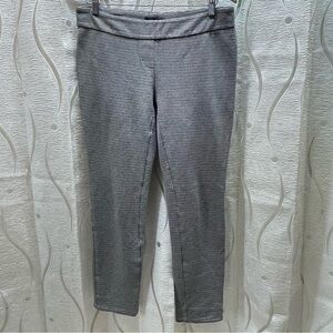 Dalia Ankle Pants Women Size 8 Black‎ White Houndstooth Pull-On Stretch